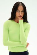 Airweight Lite Long sleeve Waist Length- Limeade/Black