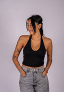 June Rib Halter - Black