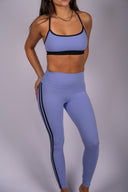 Ella High Waist Airweight 7/8 Legging - Purple Haze / Black