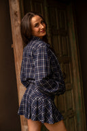 Valencia Jones Pleated Skirt - Check