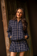 Valencia Lexi Collared Jacket - Check