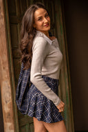 Valencia Jones Pleated Skirt - Check