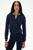Bonnie Knit Half Knit- Indigo/White