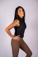 Divina Lizzy Zip Tank Top - Black