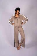 Side Stripe Pants - Taupe
