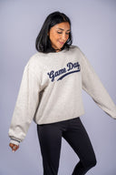 Boyfriend Game Day Sweatshirt - Feather Grey