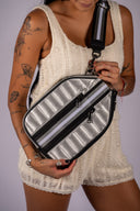 Sporty Pickleball Crossbody Bag - Silver Liquid
