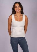 Del Ray Pointelle Tank Top - Cream