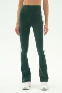Raquel High Waist Supplex Flare 30- Military/White