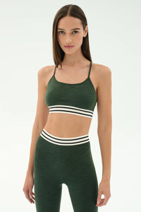 Cali Active Rib Bra- Heather Military