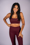 Lexi Rigor Bra - Dark Cherry / Black