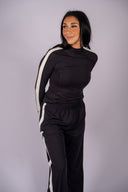 Isabelle Airweight Lite Mock Neck - Black / Creme