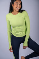 Airweight Lite Long sleeve Waist Length- Limeade