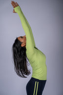 Airweight Lite Long sleeve Waist Length- Limeade