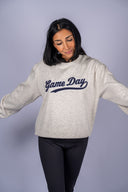 Boyfriend Game Day Sweatshirt - Feather Grey