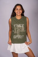 Free Spirit Vibe Tank - Hunter Green