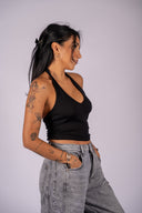 June Rib Halter - Black
