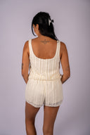 Ella Lace Tank- Sandstone