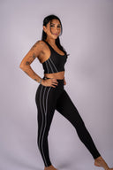 Power Stride Legging - Black / White