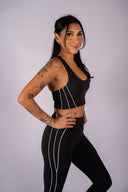 Power Stride Bra - Black / White