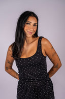 Luxe Dot Tank - Black