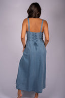Leonora Indigo Midi Dress- Indigo