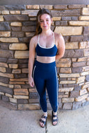 Samara 25in Midi Pant- Navy