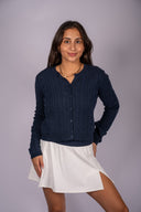 Cera Long Sleeve Cardigan- Eclipse