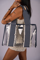 Case-Mate Navy Gingham Jelly Tote