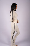 Raquel High Waist Supplex Flare 30 - Creme / Black