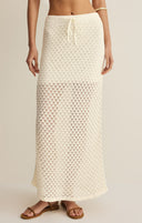 Windswept Crochet Skirt- Cloud