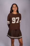 Bleacher Babe Mini Skirt - Dark Chocolate