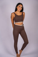 Lena Overlap WB Legging - Espresso