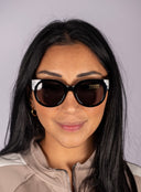 Lunch Date Polarized Sunglasses - Polished Black Grey