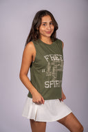 Free Spirit Vibe Tank - Hunter Green