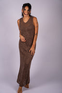 Claremont Knit Midi Dress- Cocoa Latte