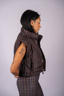 Canyon Puffer Vest - Chocolate Bar Plaid