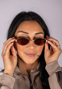 Palisades Sunglasses- Satin Gold Brown Polarized