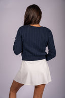 Cera Long Sleeve Cardigan- Eclipse