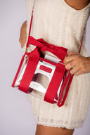 Case-Mate Clear Stadium Bag - Varsity Red Bow