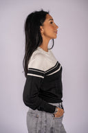 Anna Knit Pullover - Black / White