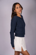 Cera Long Sleeve Cardigan- Eclipse