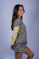 Balboa Short - Butter Gray Stripe