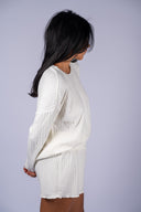 Daydream Silky Rib Long Sleeve Top - Bone