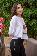 Cosmic Connection Drew Top - White