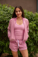 Track Mode Jacket - Wild Orchid / White