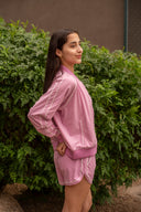 Track Mode Jacket - Wild Orchid / White