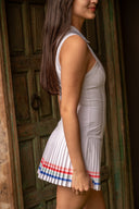 Bria Dress - Bright White Horizon