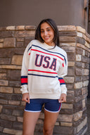 Devyn Oversized Sweatshirt - Firework Colorblock