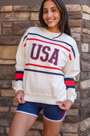 Devyn Oversized Sweatshirt - Firework Colorblock